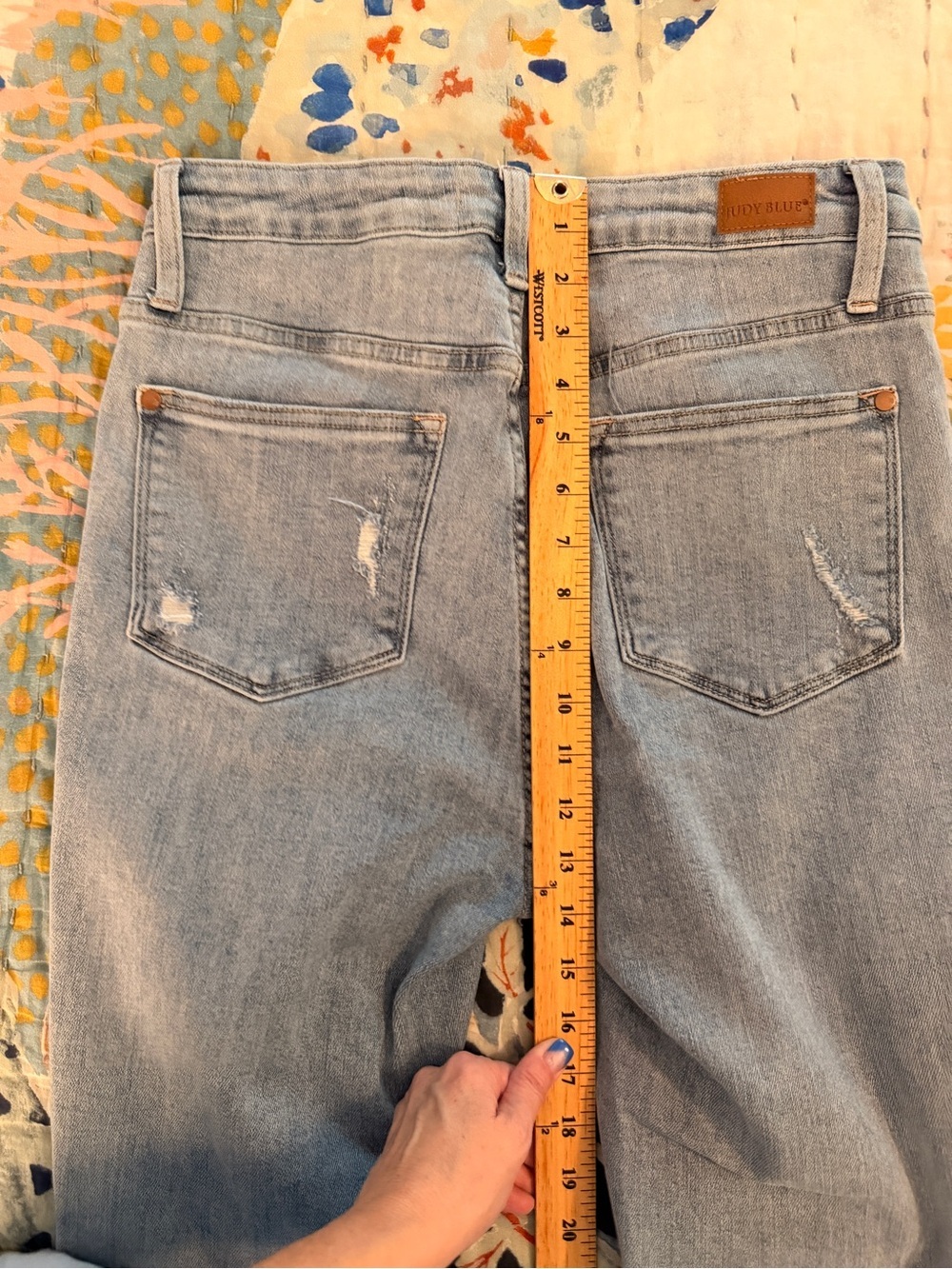 JUDY BLUE 9/29 High-Rise Tummy Control Top Ripped Skinny Jeans - Picture 11 of 11